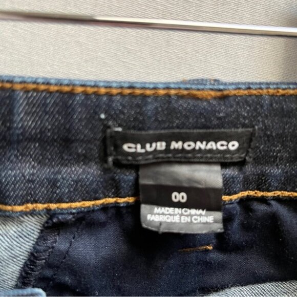 Club Monaco bootcut cropped denim jeans Sz 00 - Picture 6 of 11